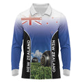 Custom New Zealand Lawn Bowls Long Sleeve Polo Shirt Unique Style