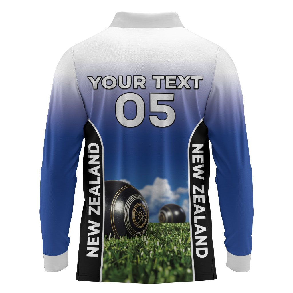 Custom New Zealand Lawn Bowls Long Sleeve Polo Shirt Unique Style