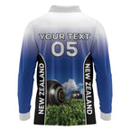 Custom New Zealand Lawn Bowls Long Sleeve Polo Shirt Unique Style