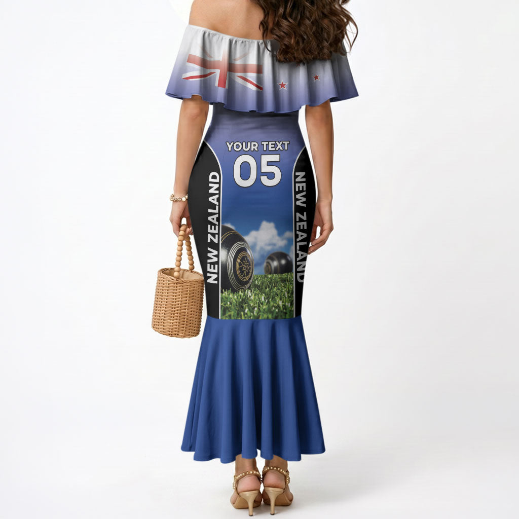 Custom New Zealand Lawn Bowls Mermaid Dress Unique Style