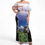 Custom New Zealand Lawn Bowls Off Shoulder Maxi Dress Unique Style