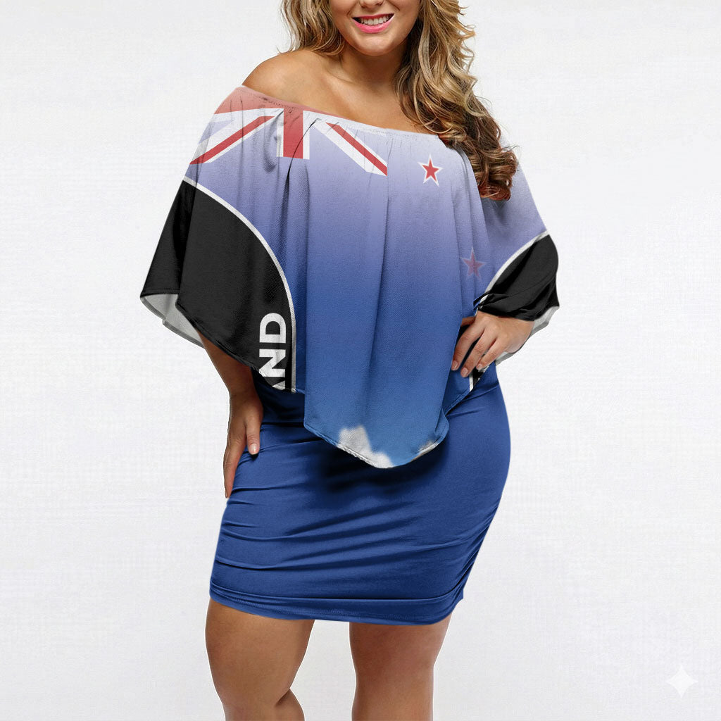 Custom New Zealand Lawn Bowls Off Shoulder Short Dress Unique Style