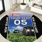 Custom New Zealand Lawn Bowls Round Carpet Unique Style