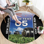 Custom New Zealand Lawn Bowls Round Carpet Unique Style