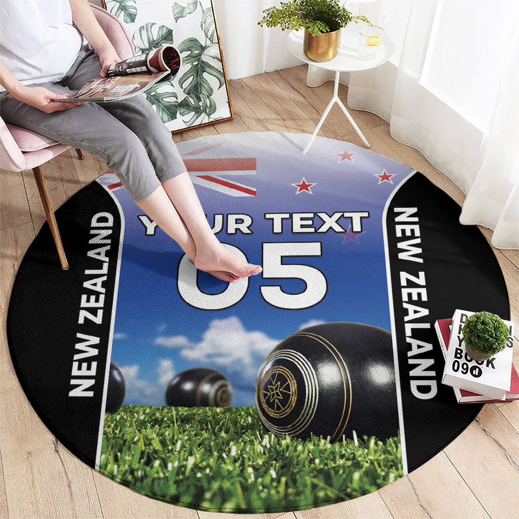 Custom New Zealand Lawn Bowls Round Carpet Unique Style
