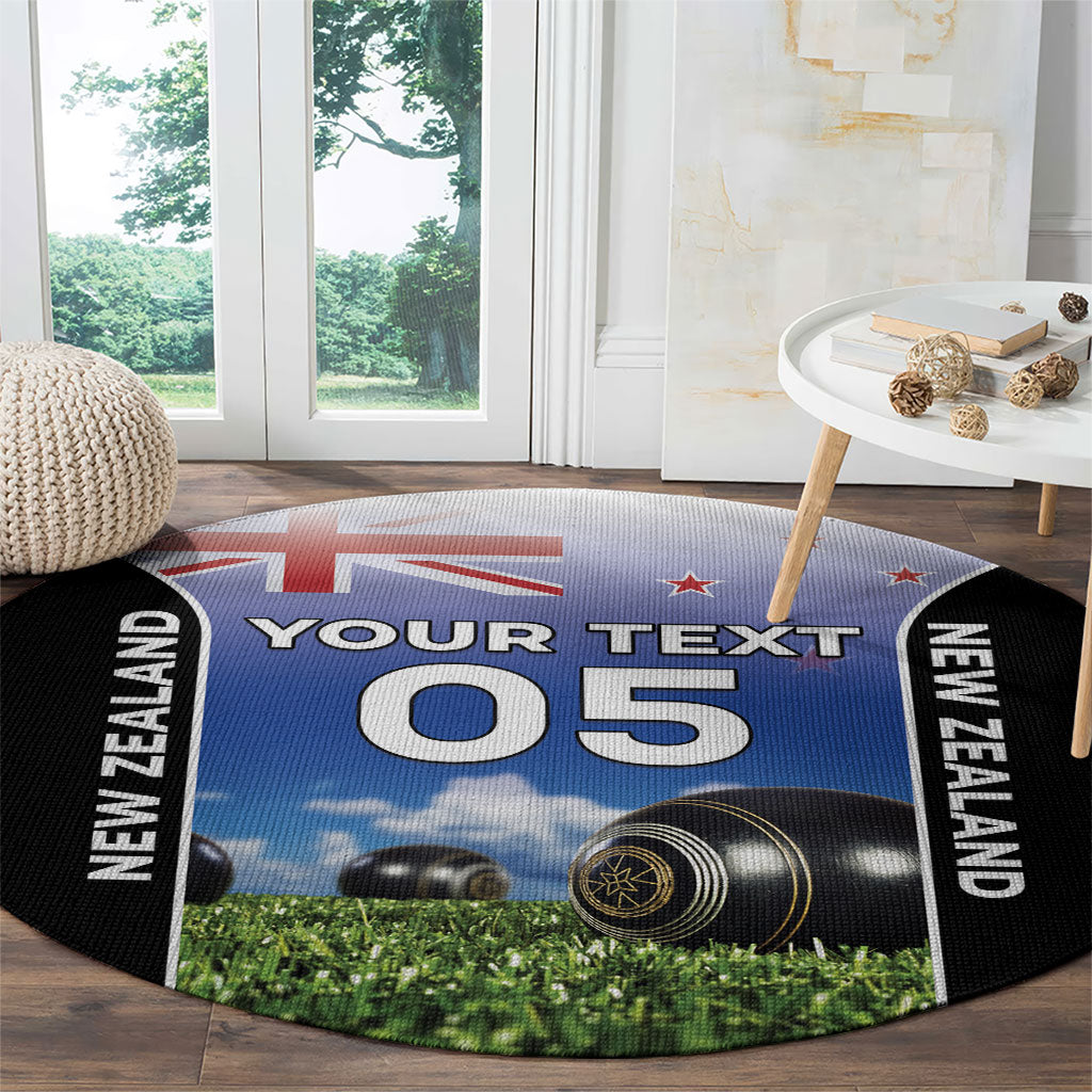 Custom New Zealand Lawn Bowls Round Carpet Unique Style