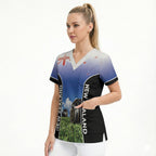 Custom New Zealand Lawn Bowls Scrub Top Unique Style
