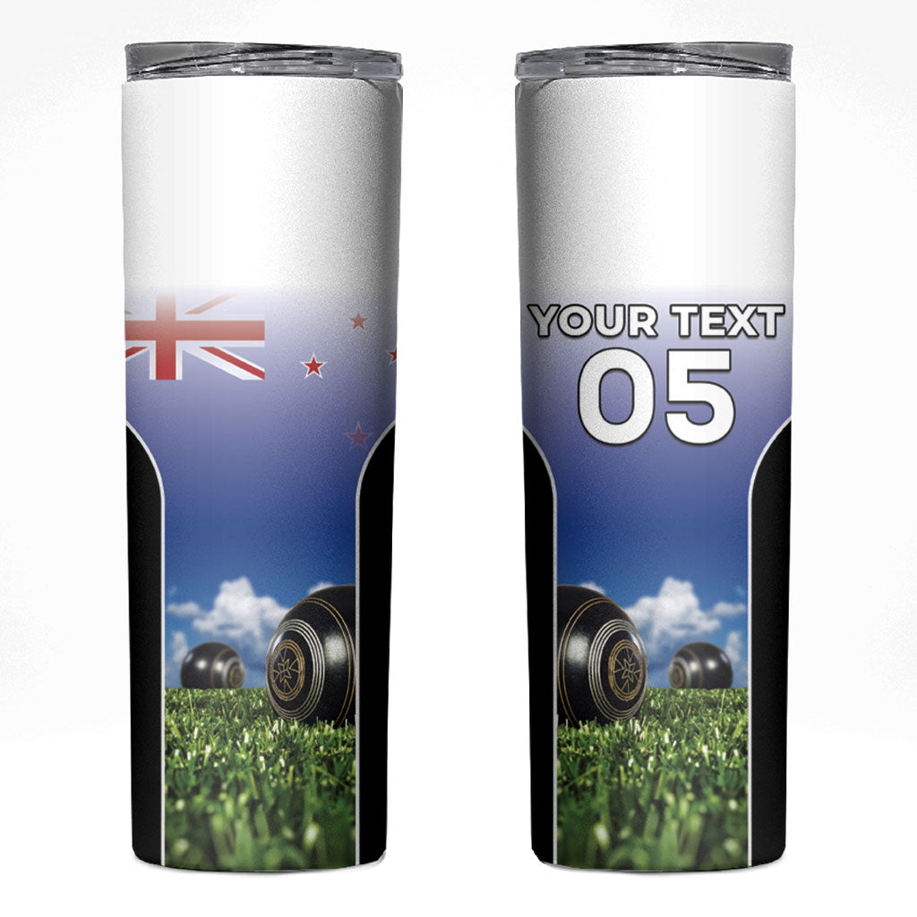 Custom New Zealand Lawn Bowls Skinny Tumbler Unique Style