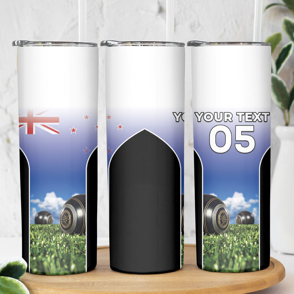 Custom New Zealand Lawn Bowls Skinny Tumbler Unique Style