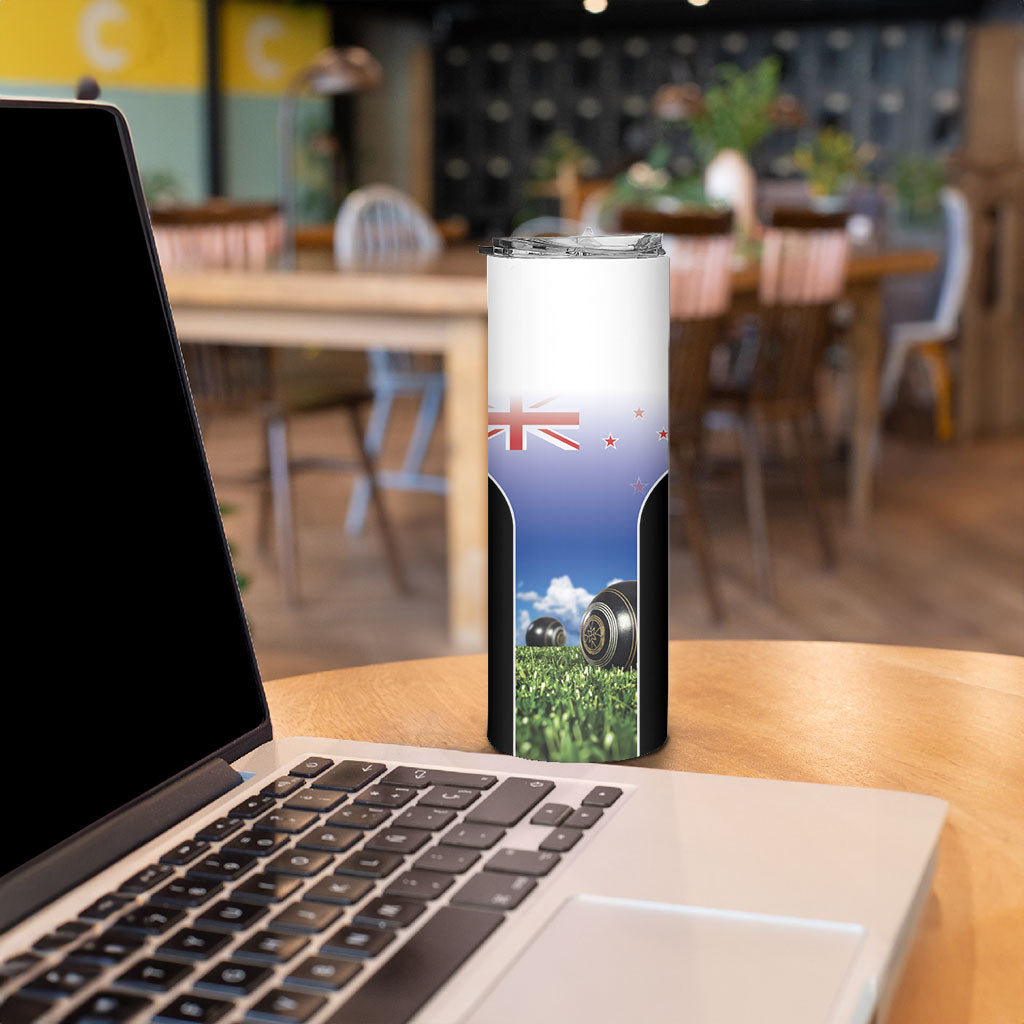 Custom New Zealand Lawn Bowls Skinny Tumbler Unique Style