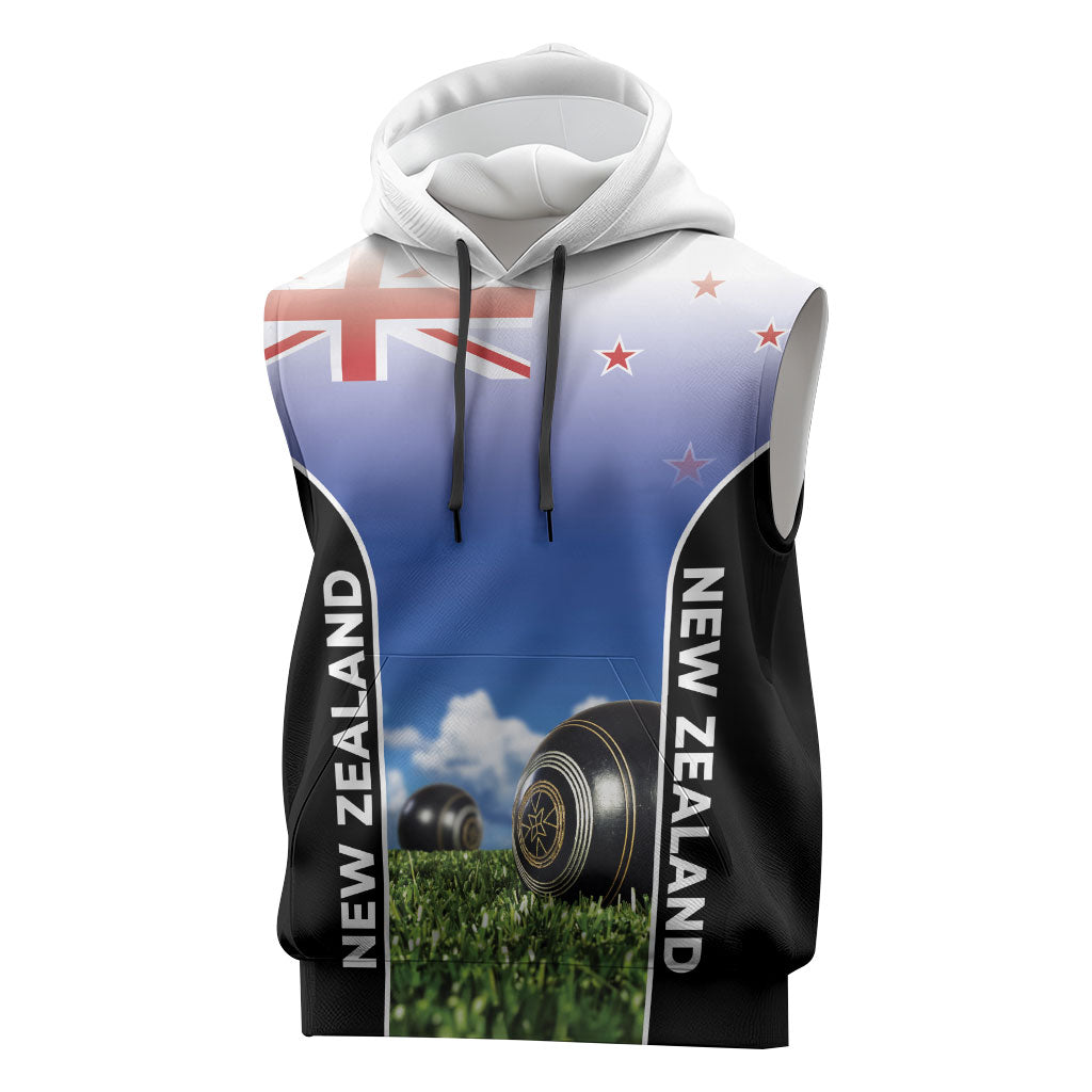 Custom New Zealand Lawn Bowls Sleeveless Hoodie Unique Style