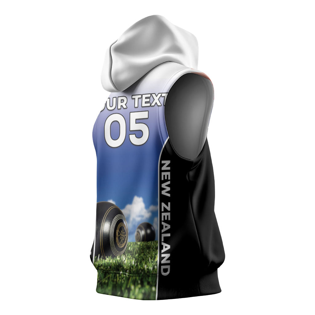 Custom New Zealand Lawn Bowls Sleeveless Hoodie Unique Style
