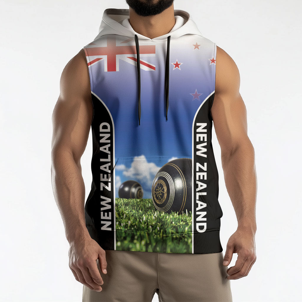 Custom New Zealand Lawn Bowls Sleeveless Hoodie Unique Style