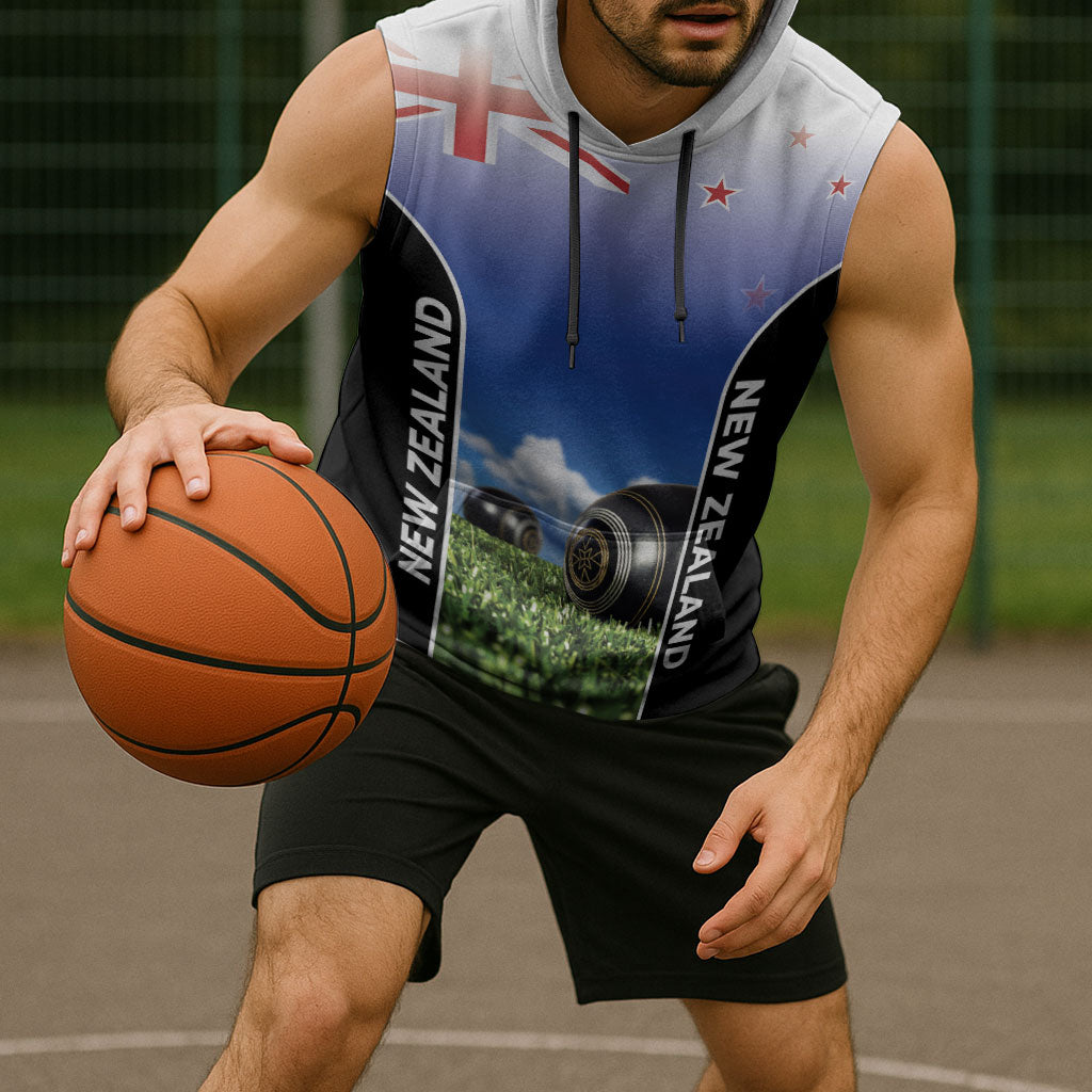 Custom New Zealand Lawn Bowls Sleeveless Hoodie Unique Style