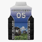 Custom New Zealand Lawn Bowls Sleeveless Puffer Jacket Unique Style