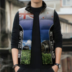 Custom New Zealand Lawn Bowls Sleeveless Puffer Jacket Unique Style