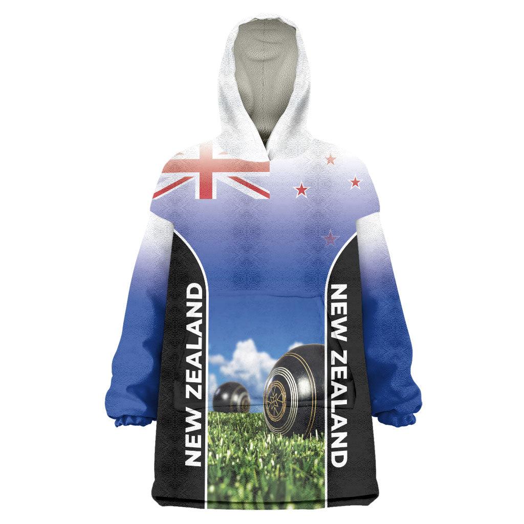 Custom New Zealand Lawn Bowls Wearable Blanket Hoodie Unique Style