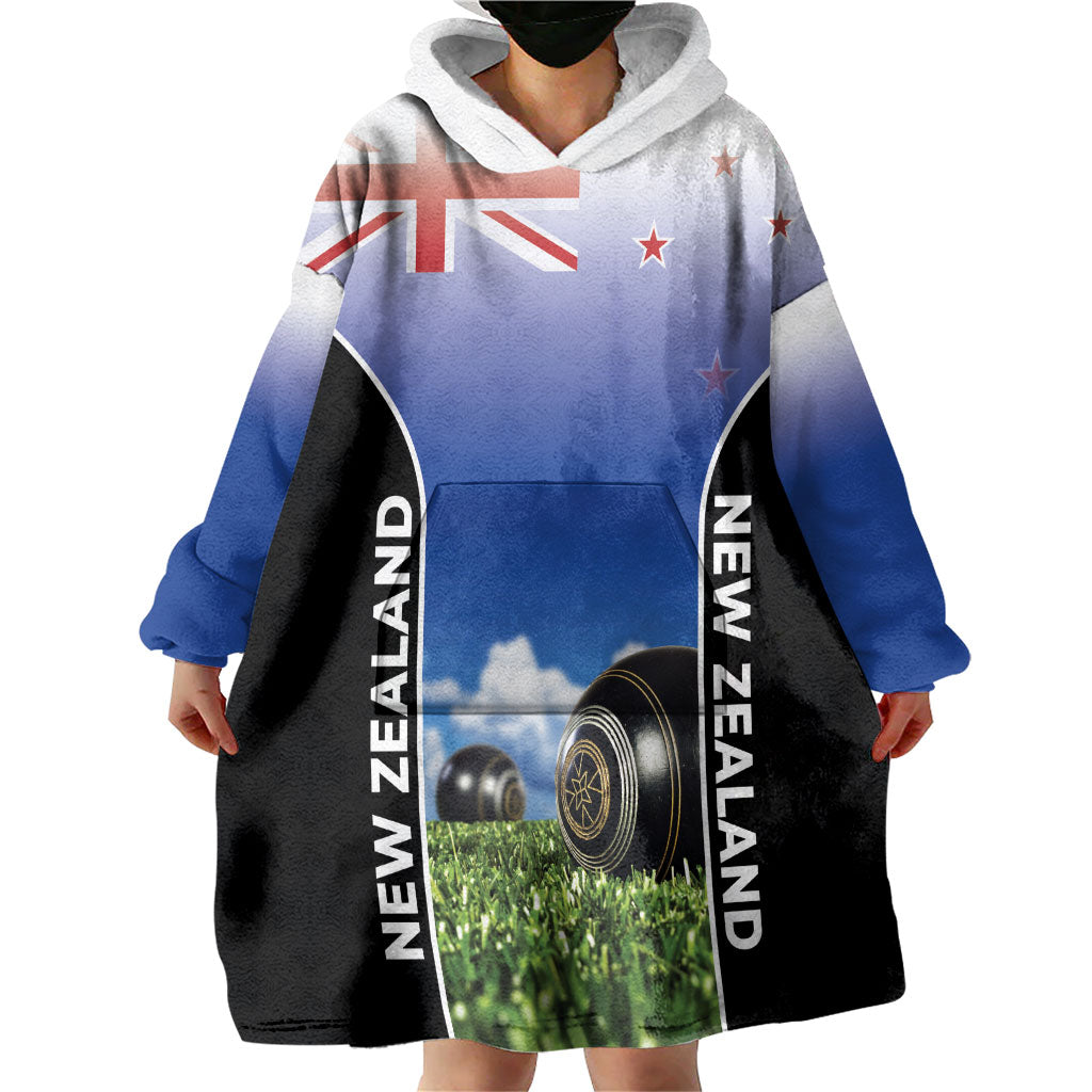 Custom New Zealand Lawn Bowls Wearable Blanket Hoodie Unique Style