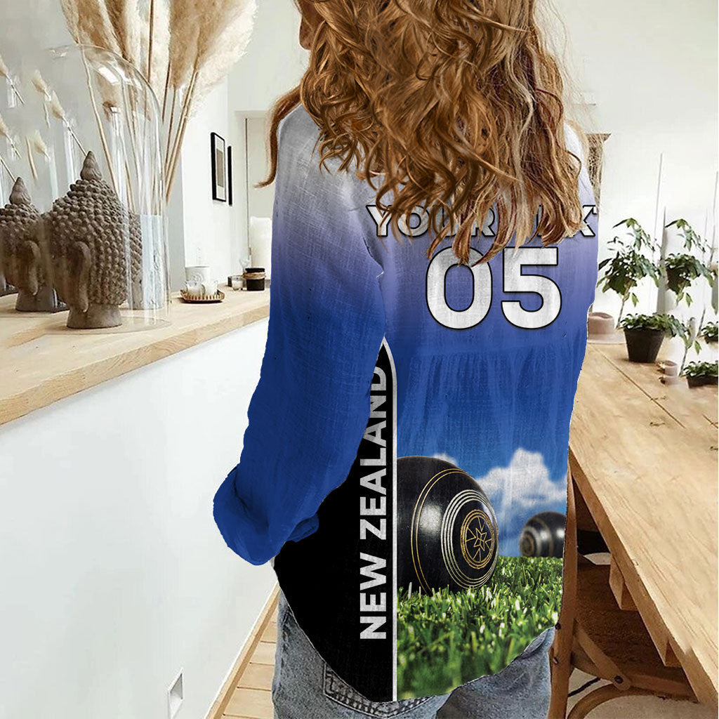 Custom New Zealand Lawn Bowls Women Casual Shirt Unique Style