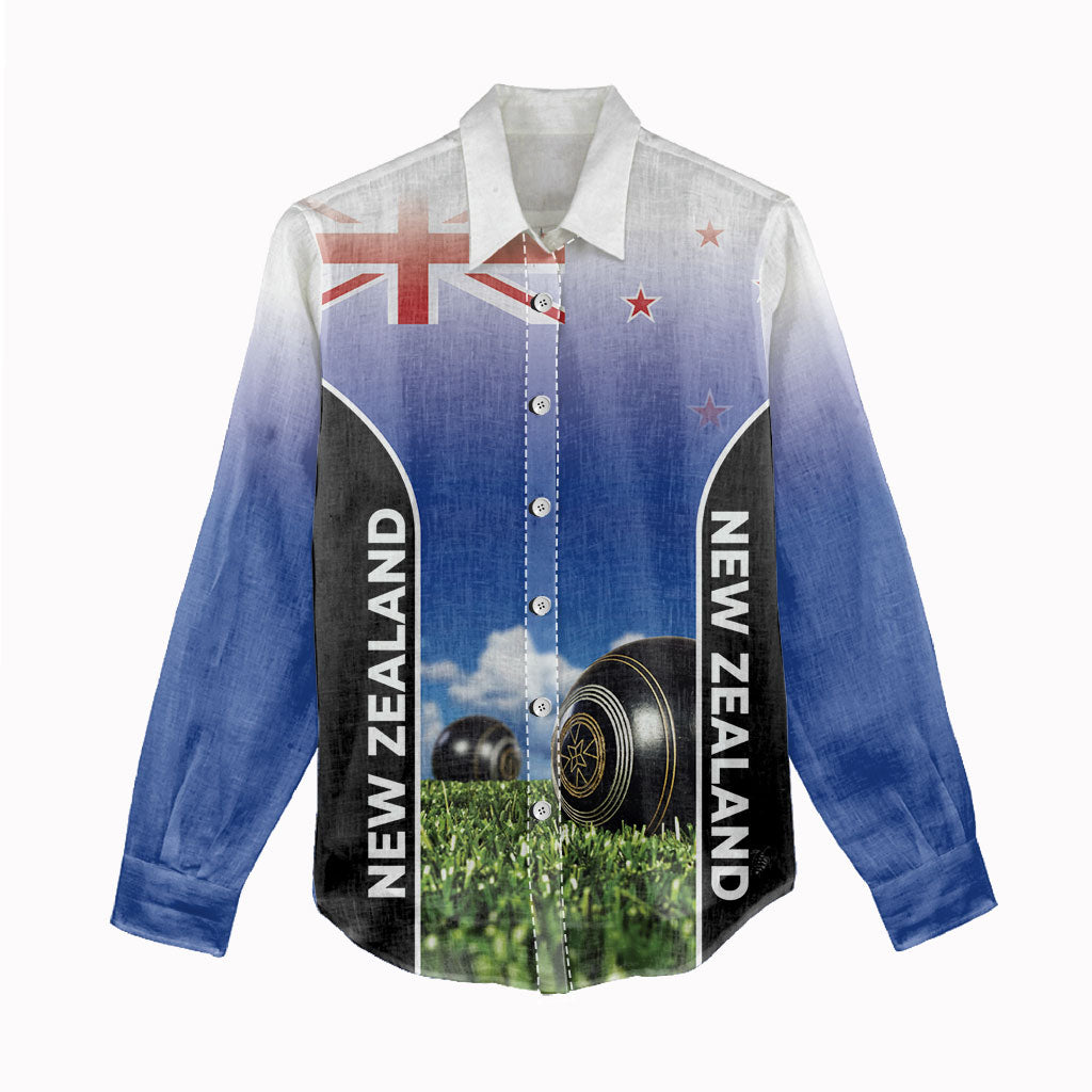 Custom New Zealand Lawn Bowls Women Casual Shirt Unique Style