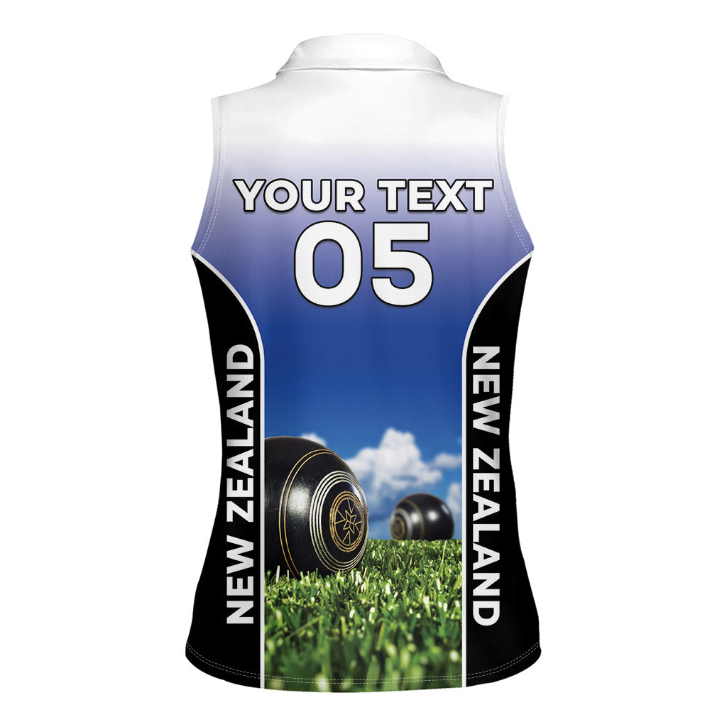 Custom New Zealand Lawn Bowls Women Sleeveless Polo Shirt Unique Style