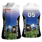 Custom New Zealand Lawn Bowls Women Sleeveless Polo Shirt Unique Style