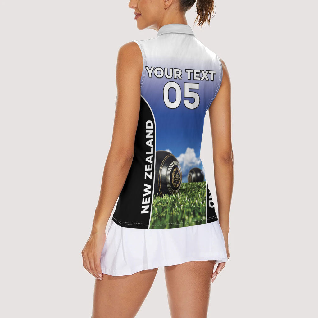 Custom New Zealand Lawn Bowls Women Sleeveless Polo Shirt Unique Style