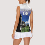 Custom New Zealand Lawn Bowls Women Sleeveless Polo Shirt Unique Style