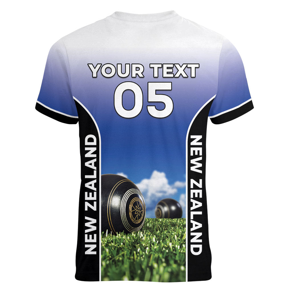 Custom New Zealand Lawn Bowls Women V-Neck T-Shirt Unique Style