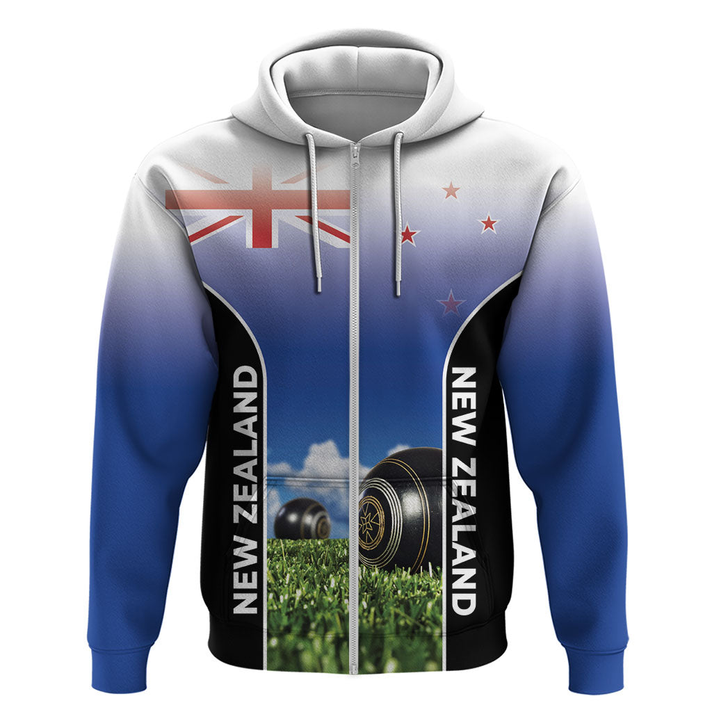 Custom New Zealand Lawn Bowls Zip Hoodie Unique Style