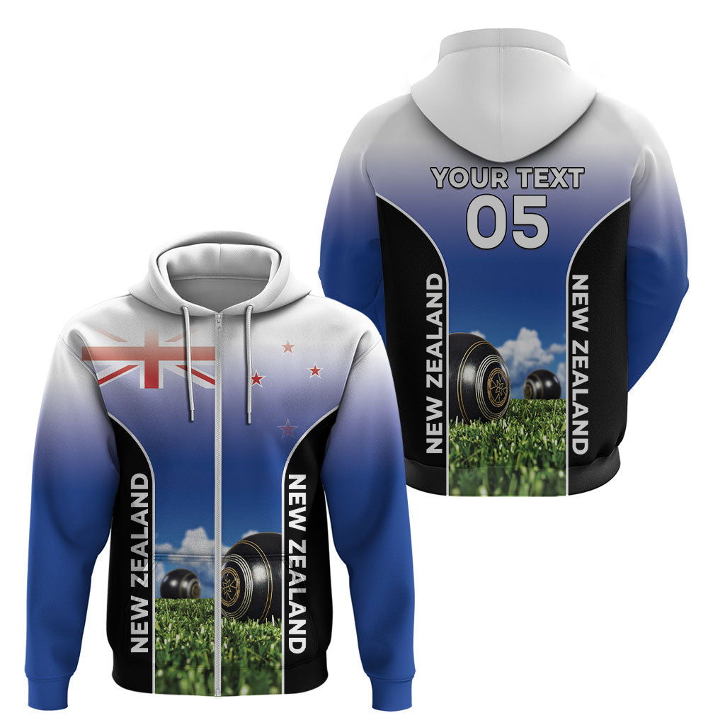 Custom New Zealand Lawn Bowls Zip Hoodie Unique Style