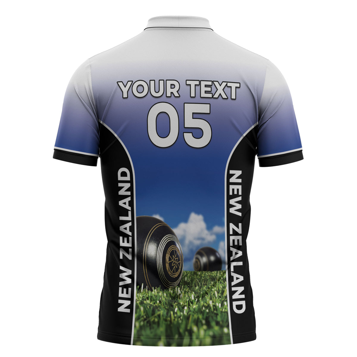 Custom New Zealand Lawn Bowls Zipper Polo Shirt Unique Style