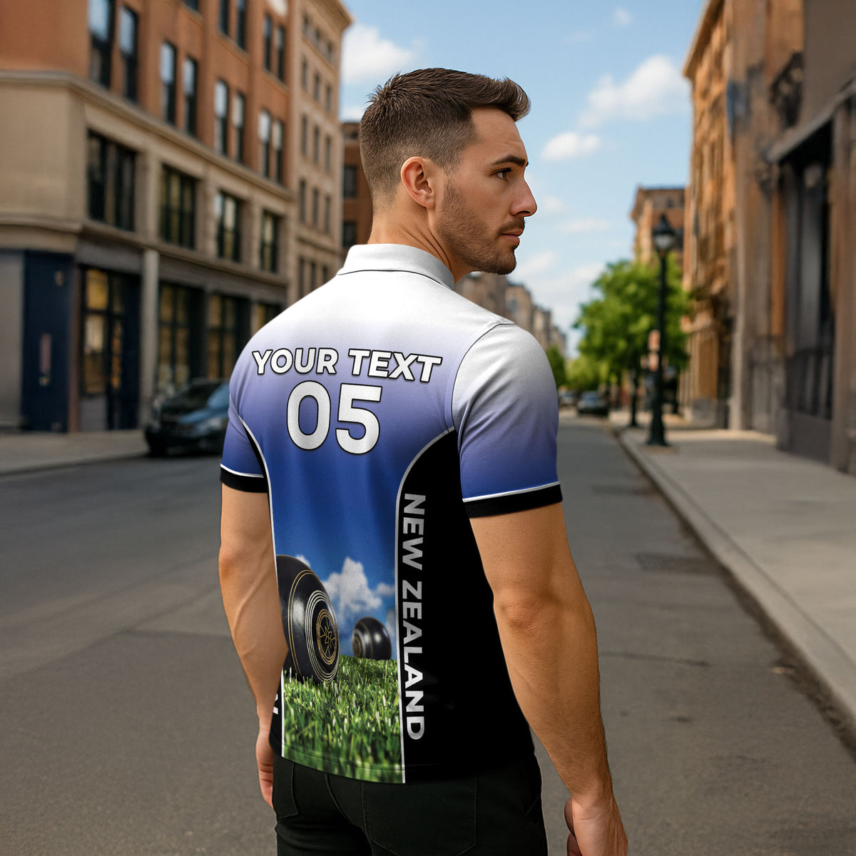 Custom New Zealand Lawn Bowls Zipper Polo Shirt Unique Style