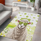 New Zealand Funny Woolly Kiwi Sheep Area Rug