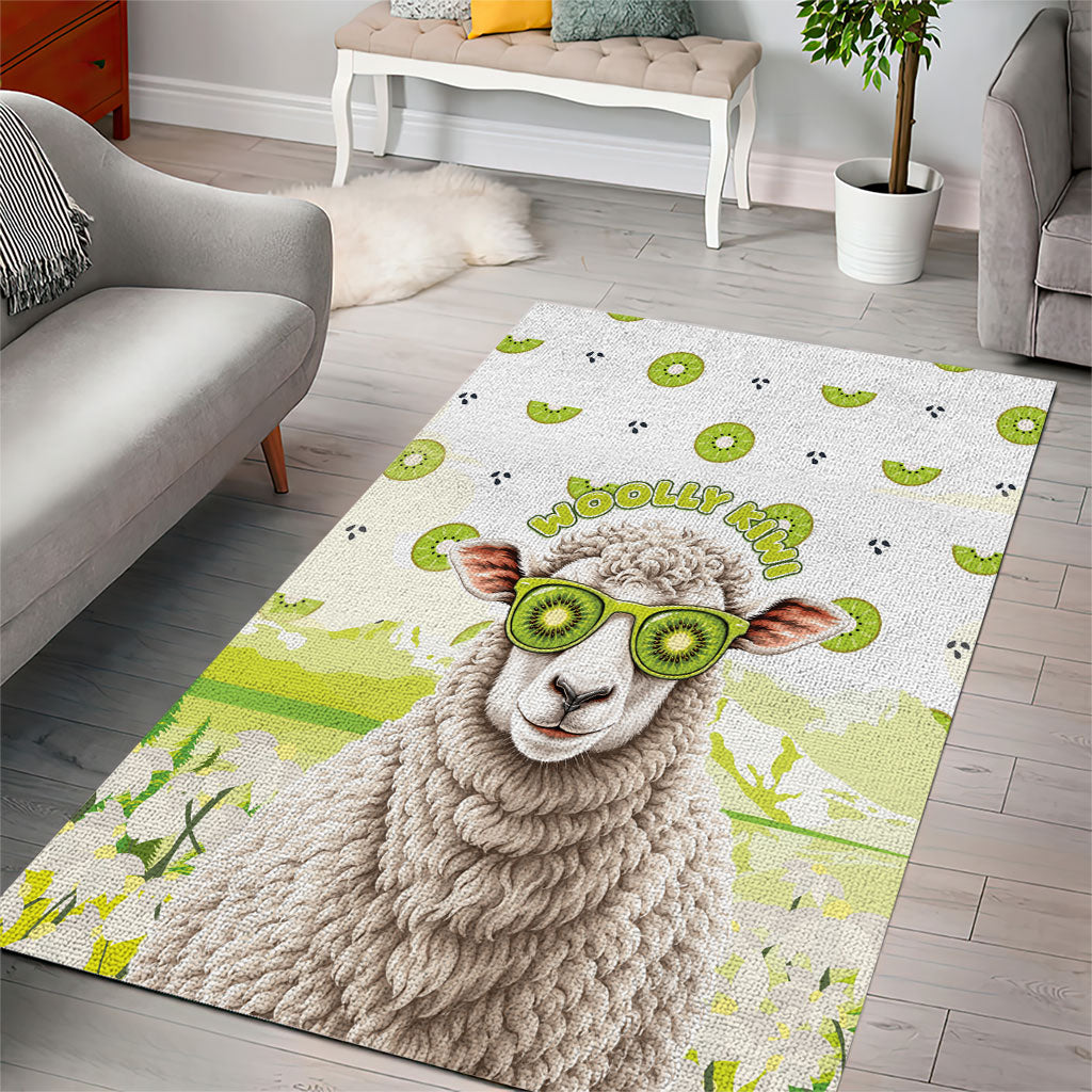 New Zealand Funny Woolly Kiwi Sheep Area Rug