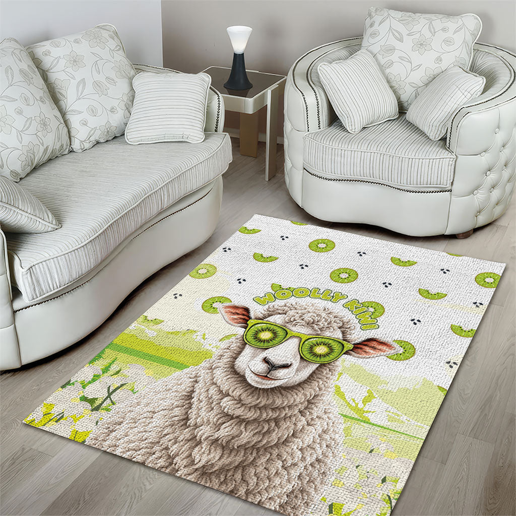 New Zealand Funny Woolly Kiwi Sheep Area Rug