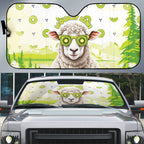 New Zealand Funny Woolly Kiwi Sheep Auto Sun Shade