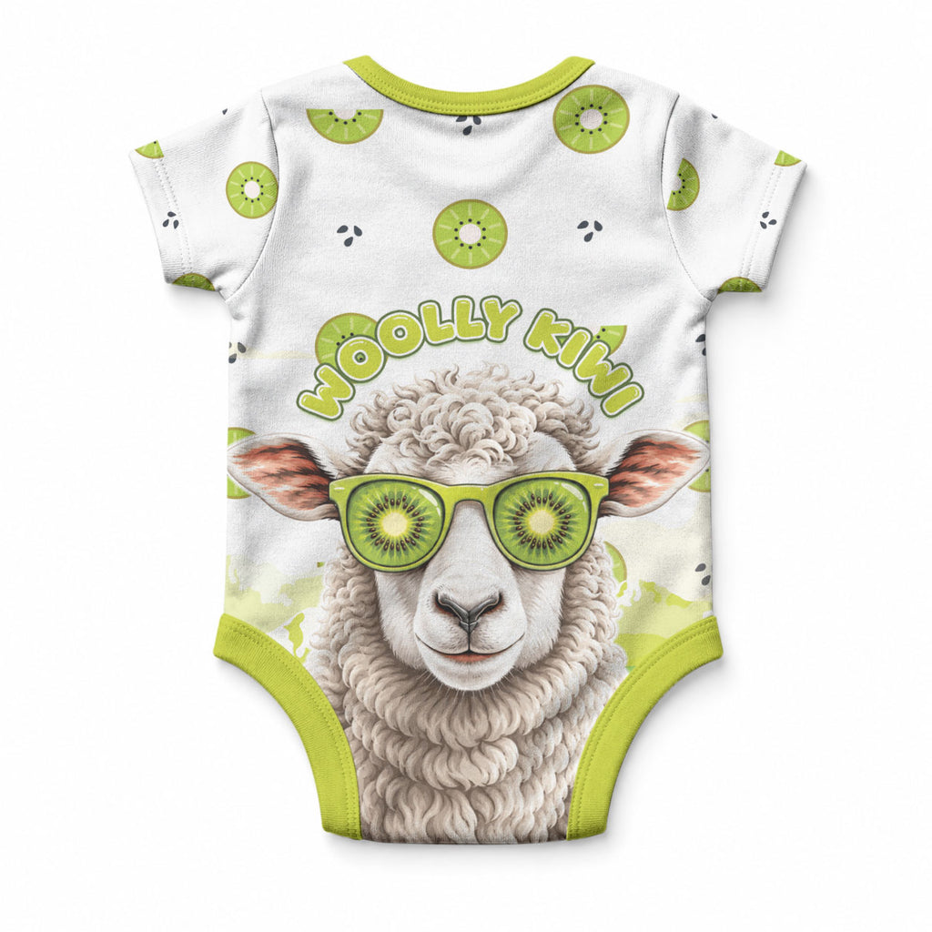 New Zealand Funny Woolly Kiwi Sheep Baby Onesie
