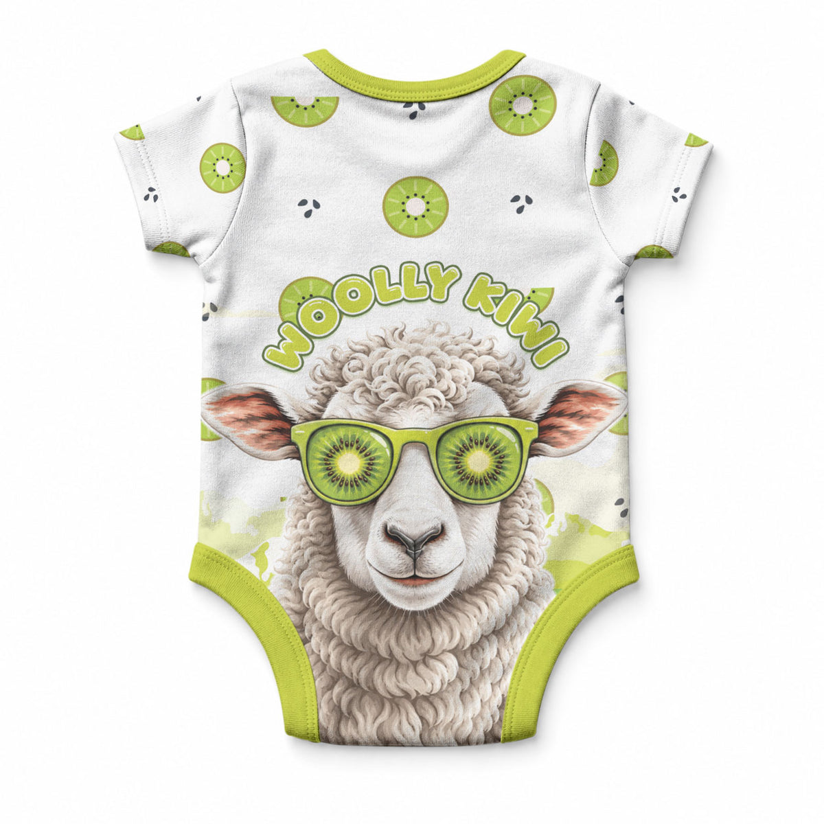 New Zealand Funny Woolly Kiwi Sheep Baby Onesie