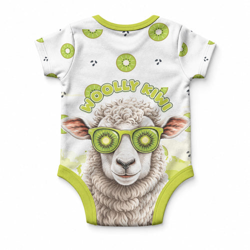 New Zealand Funny Woolly Kiwi Sheep Baby Onesie