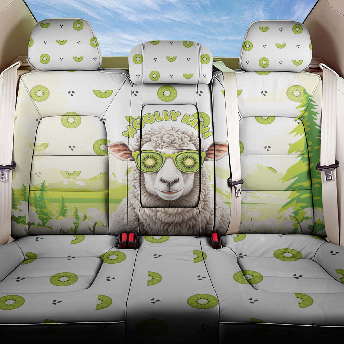 New Zealand Funny Woolly Kiwi Sheep Back Car Seat Cover