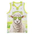 New Zealand Funny Woolly Kiwi Sheep Basketball Jersey
