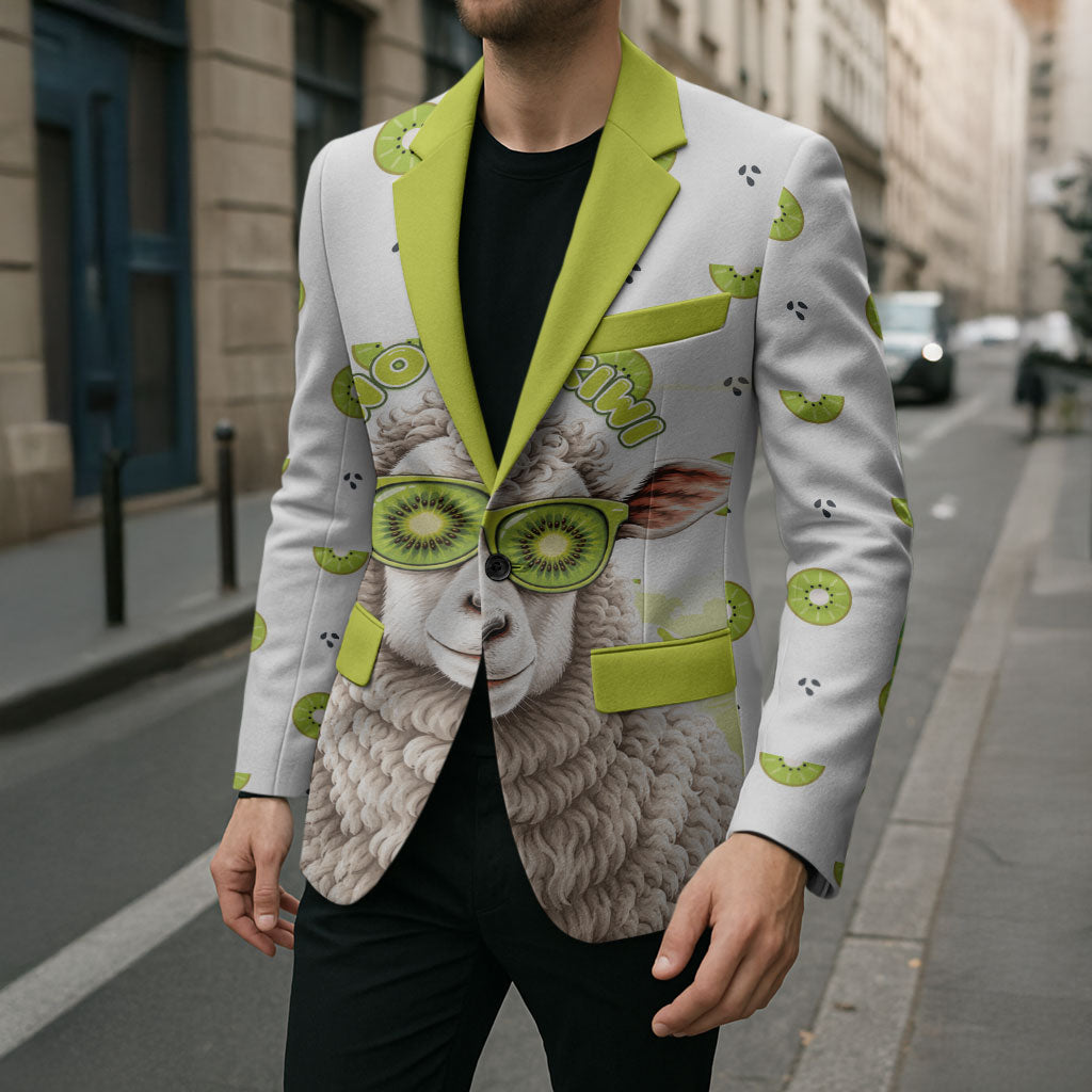 New Zealand Funny Woolly Kiwi Sheep Blazer
