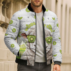 New Zealand Funny Woolly Kiwi Sheep Bomber Puffer Jacket