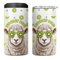 New Zealand Funny Woolly Kiwi Sheep 4 in 1 Can Cooler Tumbler