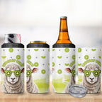 New Zealand Funny Woolly Kiwi Sheep 4 in 1 Can Cooler Tumbler
