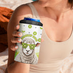 New Zealand Funny Woolly Kiwi Sheep 4 in 1 Can Cooler Tumbler