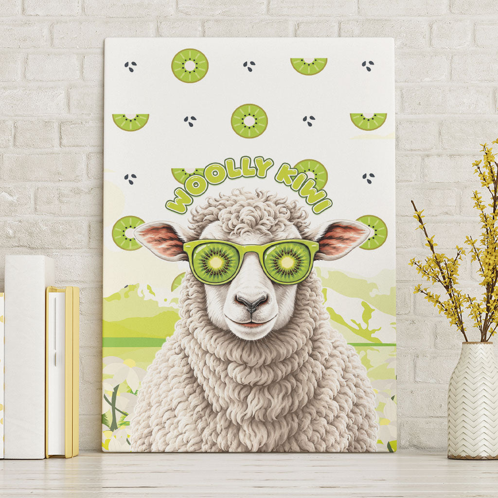 New Zealand Funny Woolly Kiwi Sheep Canvas Wall Art