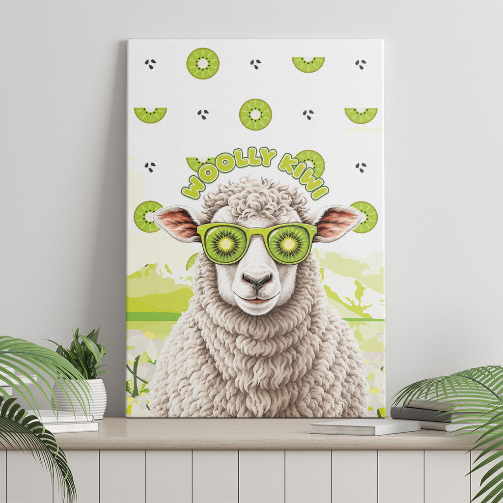 New Zealand Funny Woolly Kiwi Sheep Canvas Wall Art
