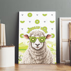 New Zealand Funny Woolly Kiwi Sheep Canvas Wall Art